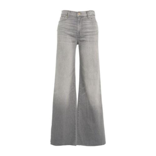 7 For All Mankind Grå Wide-leg Jeans Lotta Gray, Dam