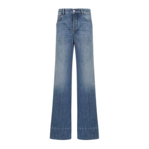 Bottega Veneta Blå Wide Leg Jeans Aw24 Blue, Dam