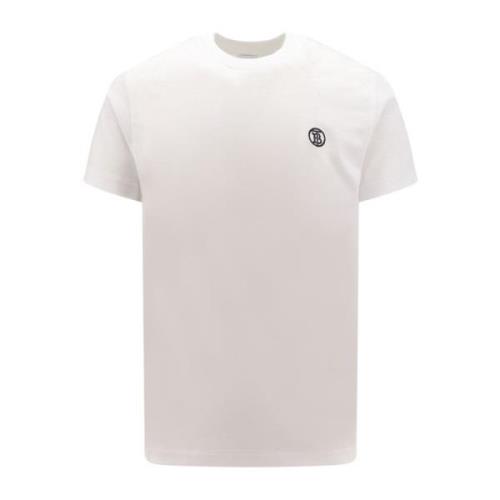 Burberry Vit Crew-neck T-shirt Kortärmad White, Herr