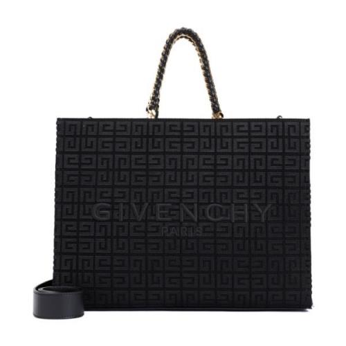 Givenchy Svart Shopper Väska med Guld Kedja Handtag Black, Dam