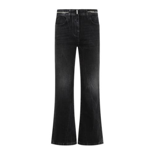 Givenchy Svarta Denim Boot Cut Byxor Black, Dam