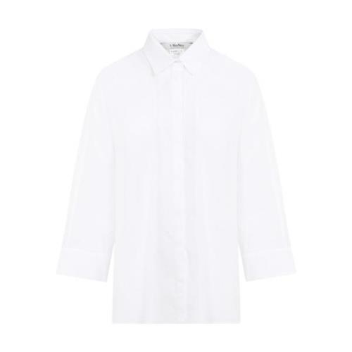 Max Mara Vit Poplin Skjorta Elegant Stil White, Dam