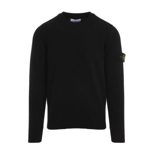 Stone Island Svart Tröja Aw24 Herrmode Black, Herr