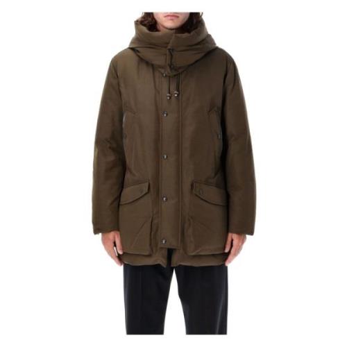 Tom Ford Militärgrön Techno Faille Parka Green, Herr