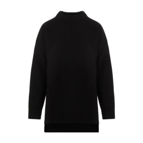 Jil Sander Svart Ull Pullover Sweater Black, Dam