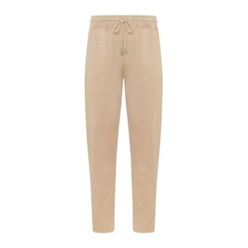 Kiton Beige Bomullsjoggers Lättvikt Bekväm Stil Beige, Herr