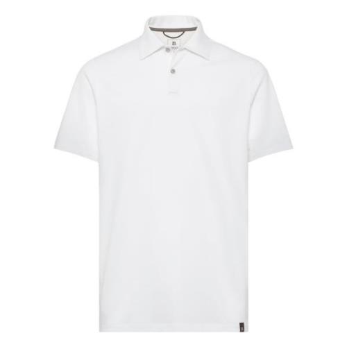 Boggi Milano Högpresterande Piqué Polo Shirt White, Herr