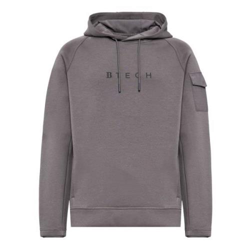 Boggi Milano Lättviktig Scuba Bomullsblandning Hoodie Gray, Herr