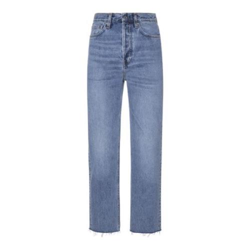 TotêMe Ljusblå Denim Straight Leg Jeans Blue, Dam