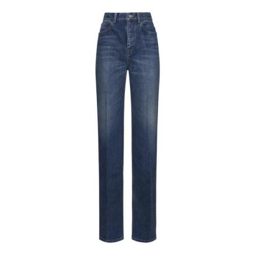 Saint Laurent Clyde Blå Denim Jeans Blue, Dam