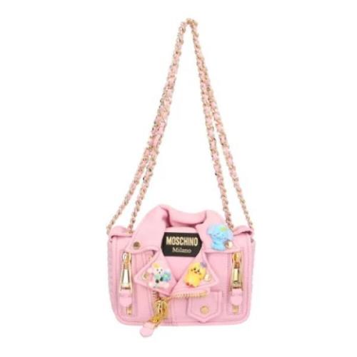 Moschino Pre-Owned Pre-owned Tyg axelremsvskor Pink, Dam