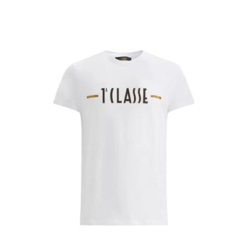 Alviero Martini 1a Classe Vit T-shirt och Polo Beach Kollektion White,...