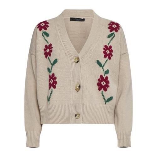 Max Mara Weekend Mysiga Teulada Sweaters för Helgen Beige, Dam