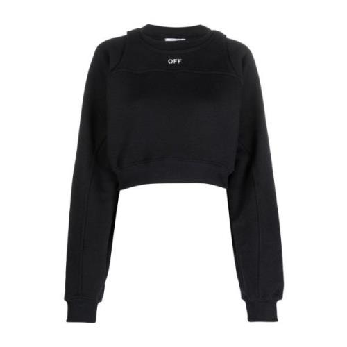 Off White Svart Sweatshirt Aw23 Dammode Black, Dam