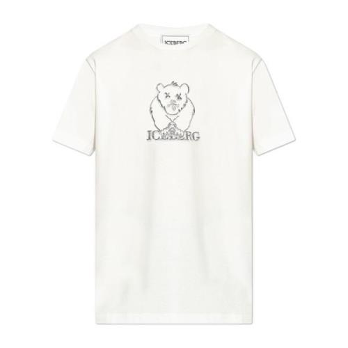 Iceberg Mönstrad T-shirt White, Herr