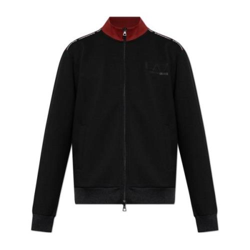 Emporio Armani EA7 Sweatshirt med ståkrage Black, Herr