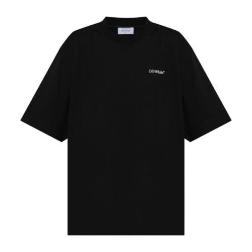 Off White T-shirt med logotyp Black, Dam