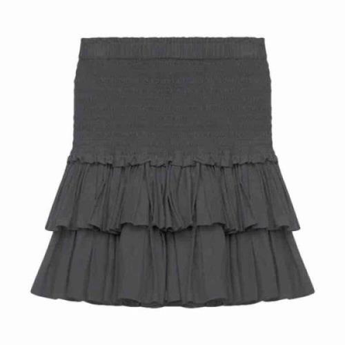 Isabel Marant Étoile Ruffle Smock Kjol Black, Dam