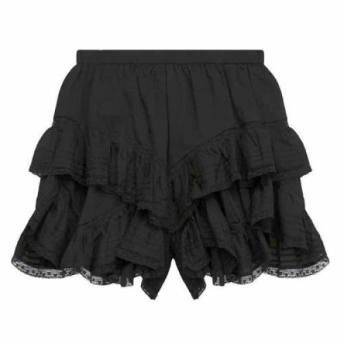 Isabel Marant Étoile Volang och Spets Shorts Black, Dam