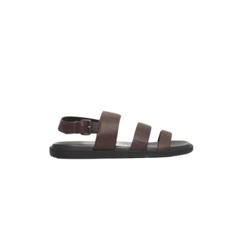 Cerruti 1881 Läder Bred Rem Spänne Sandaler Brown, Herr