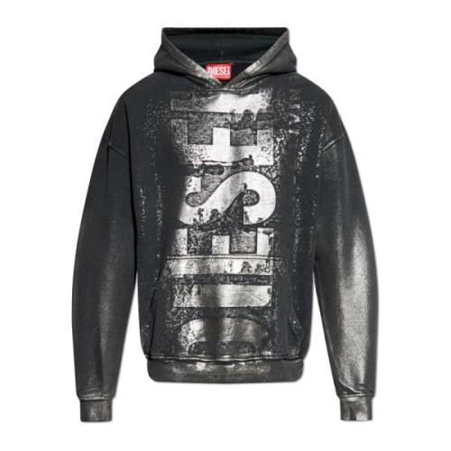 Diesel Hoodie S-Boxt-Hood-Q6 Black, Herr