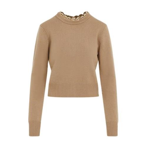 Paco Rabanne Kamel Pullover Tröja Brown, Dam