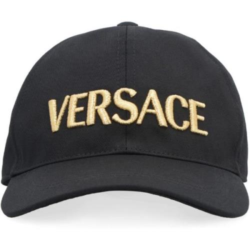 Versace Justerbar Logo Baseballkeps Black, Herr