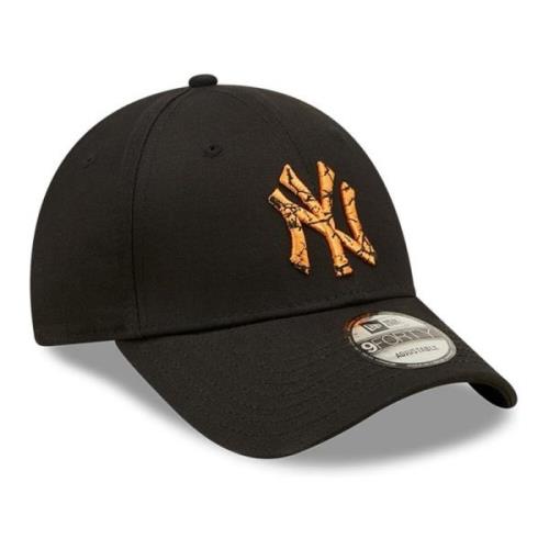 New Era Svart Yankees Marmor Fyll Keps Black, Herr