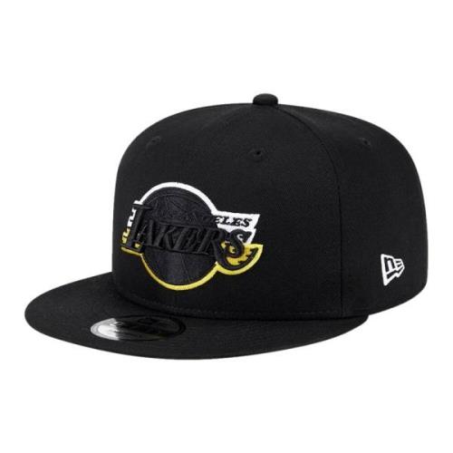 New Era Svart Lakers Split Logo Keps Black, Herr