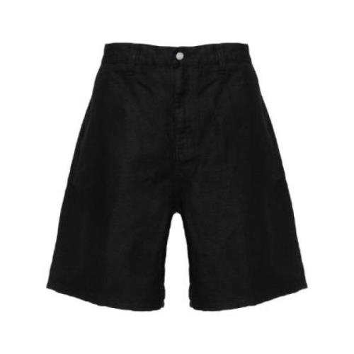 Carhartt Wip Korta Arbetsbyxor Black, Herr