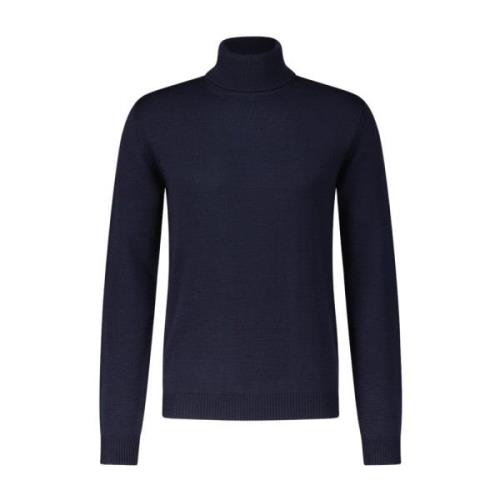 Roberto Collina Ull Turtleneck Tröja Blue, Herr