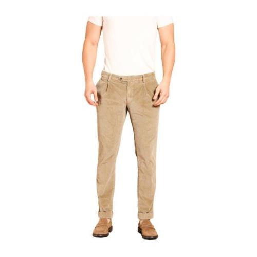 Mason's Sammet 500-Randig Chino Byxor Beige, Herr