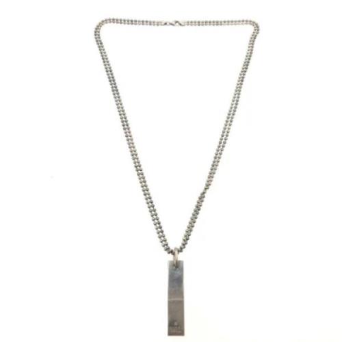 Gucci Vintage Pre-owned Silver halsband Gray, Dam