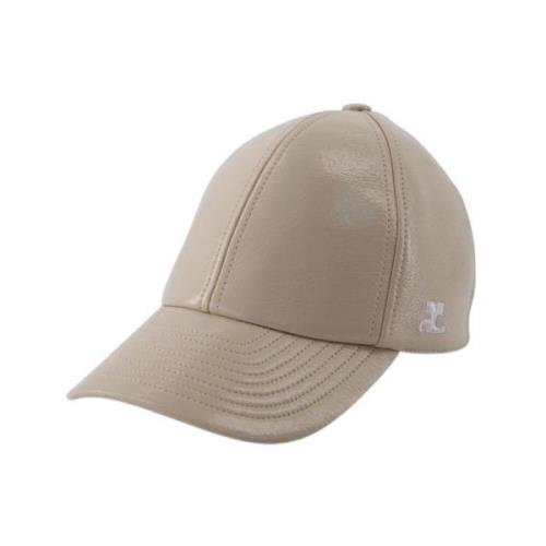 Courrèges Vinyl Beige Cap Reedition Beige, Dam