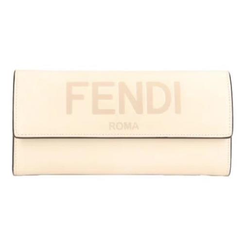 Fendi Vintage Pre-owned Laeder plnbcker Beige, Dam