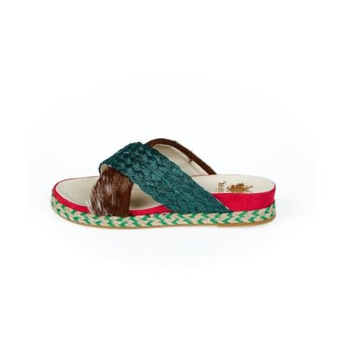 Mr&Mrs Italy Päls Sandal Gummi Sula Kontrast Kant Multicolor, Dam