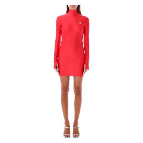 Coperni Röd High Neck Mini Klänning Aw24 Red, Dam