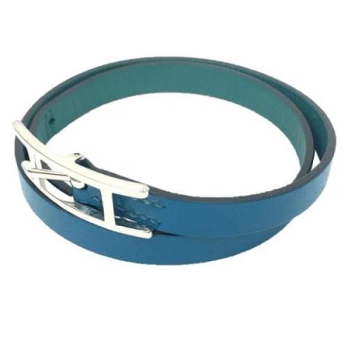 Hermès Vintage Pre-owned Laeder armband Blue, Dam