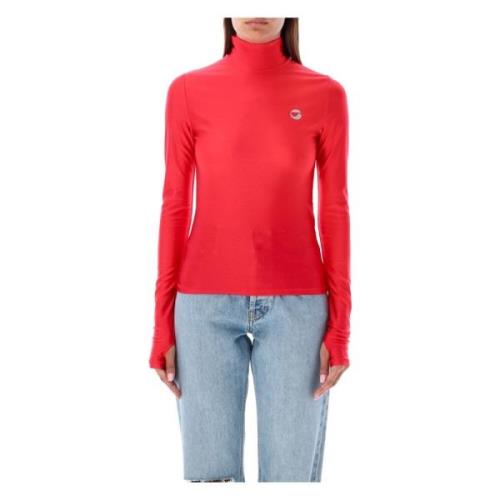 Coperni Röd hög hals topp Aw24 Red, Dam