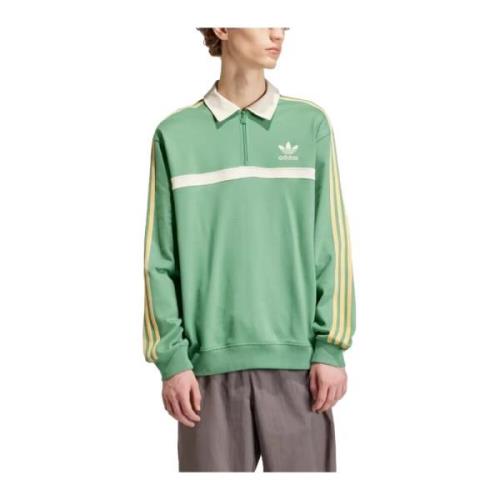 Adidas Stilren Collared Sweatshirt Green, Herr