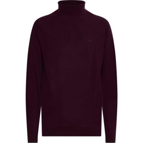 Calvin Klein Superior Ull Turtleneck Purple, Herr