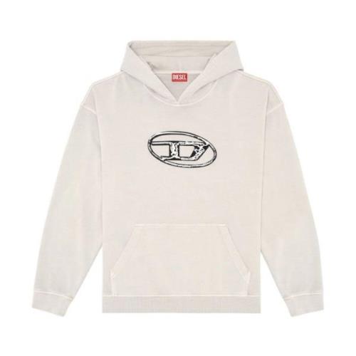 Diesel Snygga Sweatshirts för Män White, Herr