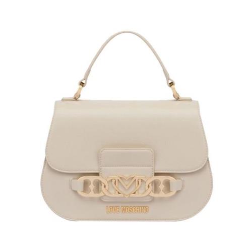 Moschino Stilfull Ivoarväska Samling Beige, Dam