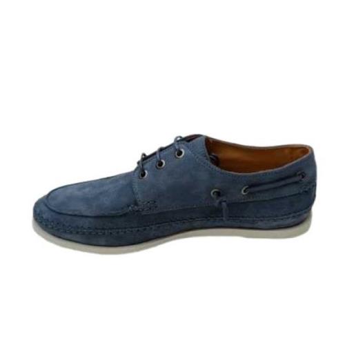 Paul Smith Blå Mocka Derby Skor Hawaii Skull Blue, Herr