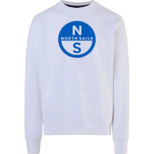 North Sails Rundhalsad sweatshirt White, Herr