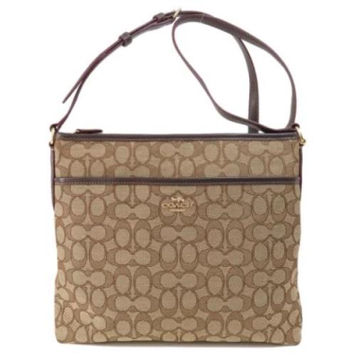 Coach Pre-owned Pre-owned Canvas handvskor Brown, Dam