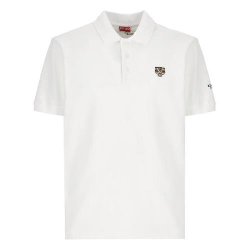 Kenzo Lucky Tiger Polo Skjorta Vit White, Herr