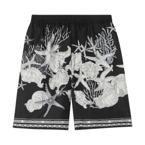 Versace Barocco Sea Print Silkes Shorts Black, Herr