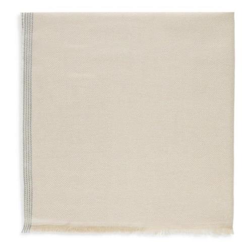 Brunello Cucinelli Beige Cashmere Wool Scarf med Fransar Beige, Herr