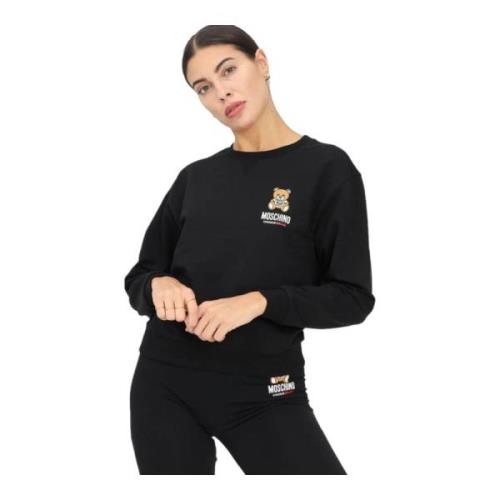 Moschino Rundhalsad tröja Black, Dam